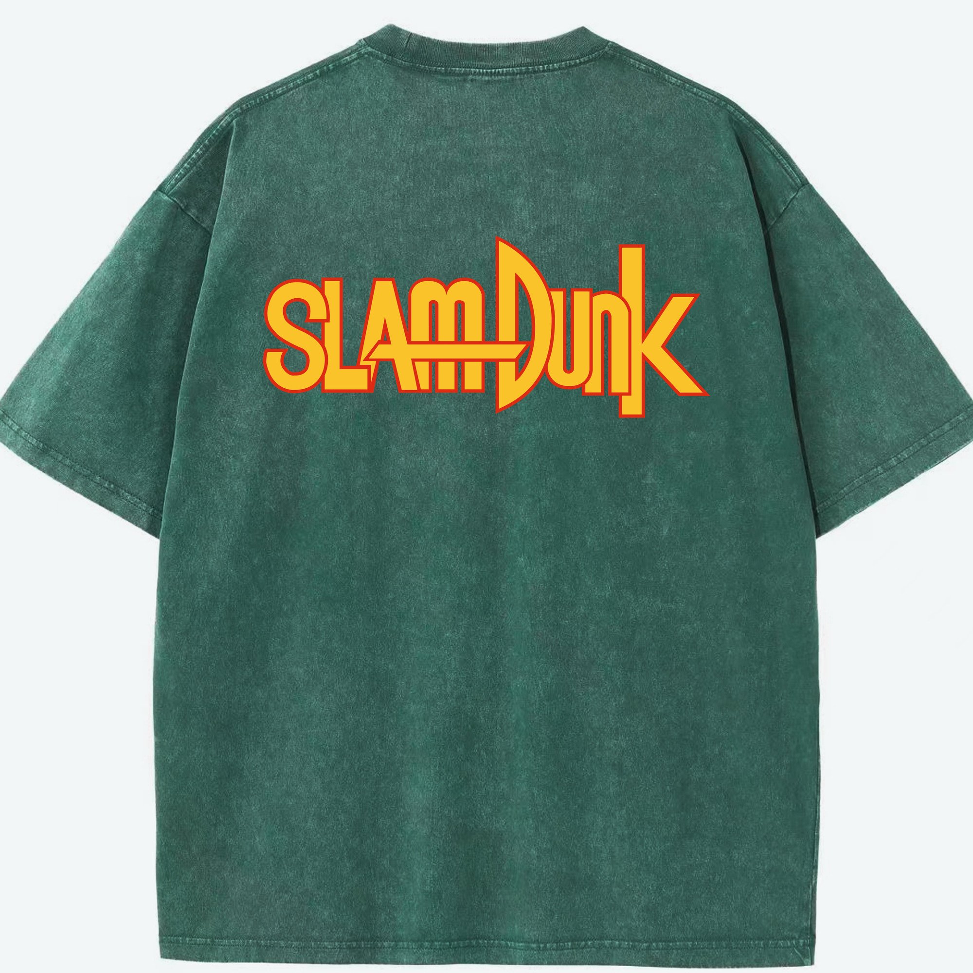SLAM DUNK／スラムダンク 綿100% ヴィンテージ風 半袖Tシャツ（背面プリント）